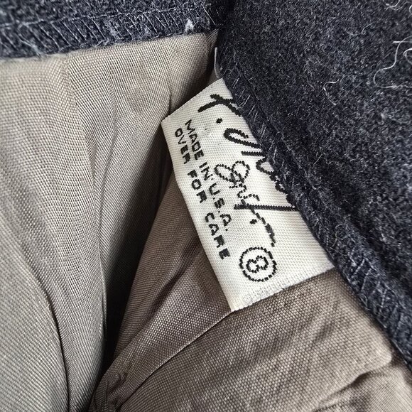 Pendleton Womens Wool Black Midi Skirt Size 8 Fully Lined Flared Hem Pre-Owned - Picture 5 of 8